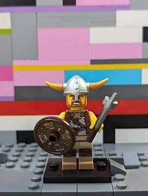 £2 • Buy LEGO Minifigures Series 4 Viking Complete With Axe, Shield And Stand. 