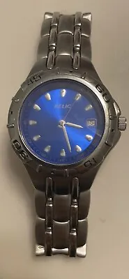 Relic Men’s 40mm Silver Blue Analog Quartz Watch New Battery • $15