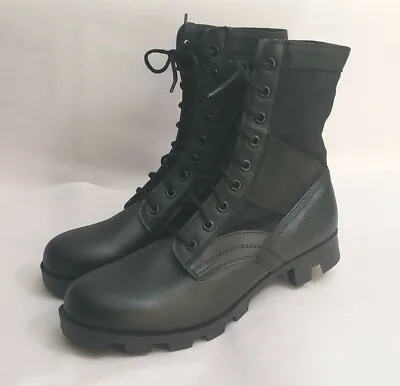 Stansport Hot Weather Jungle Combat Black Leather Boots Military Mens 12R NEW • $20.09