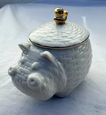 Vintage Enesco Japan Hippo Trinket Jewelry Box • $19.99