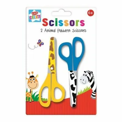 £4.25 • Buy 2x Kids Childrens Scissors Animal Pattern Arts & Crafts Birthday Gift Ideas
