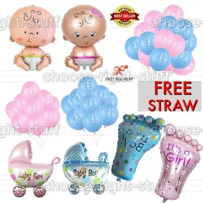 Gender Reveal Baloons Unisex Baby Shower Girl Boy Party Decoration Foil Balloons • $6.29