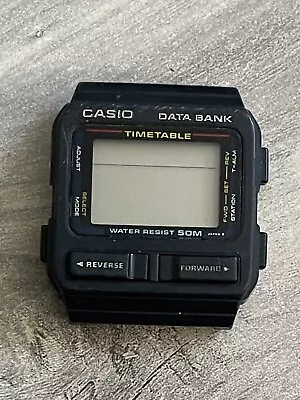 Rare Vintage Casio TimeTable DBT-70W Data Bank Digital Wrist Watch • $69.99