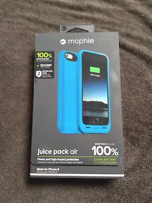 Mophie Juice Pack Air 100% External Battery Blue For IPhone 6 Free Shipping • $19.99