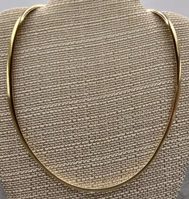 Estate Milor Italian 14K Yellow Gold 5.8mm Wide Omega Chain Necklace 19   17.53g • $1229