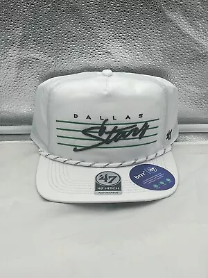 Dallas Stars NHL '47 White Script Hitch Rope Adjustable Snapback Hat • $38