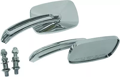 Harddrive Chrome Rectangle Side Mirror Pair For Harley V-Rod Muscle 09-17 • $76.95