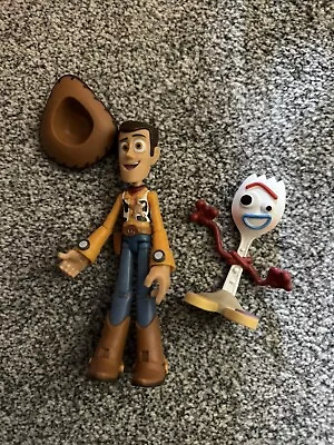Disney Store Toy Box Action Figure - WOODY & FORKY • £14