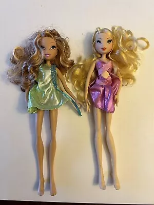 Lot Of 2 Rainbow Winx Club Singsational Flora Doll Rooted Eyelashes Flora Stella • $30