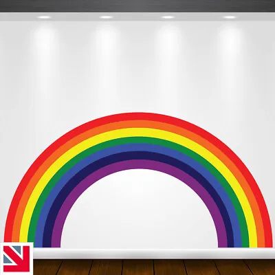 RAINBOW Wall Sticker Vinyl Decal Mural Poster KIDS BOYS GIRLS NURSERY BEDROOM • £5.99