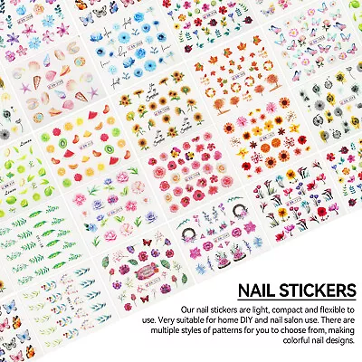 77 Styles Nail Art Stickers Decals Waterproof 3D Art Sticker Holographic Decals • $0.99