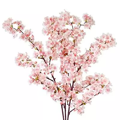 Artificial Cherry Blossom Branches 39 Inch Faux Cherry Flowers Silk Tall Fake... • $53.51