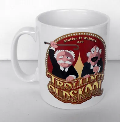 RARE The MUPPETS Statler Waldorf Cartoonized PHOTO Ceramic Mug MINT • $19.95