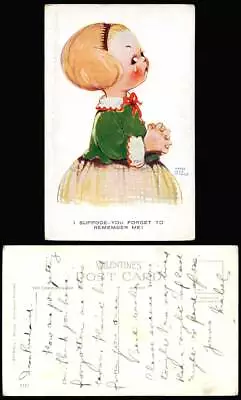 MABEL LUCIE ATTWELL Old Postcard Girl Prayer Tear You Forget To Remember Me 1171 • £4.99