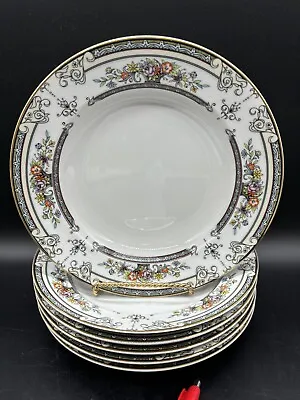 Lot Of 6 Mikasa Fine China CAMBRIDGE L9015 Rim 8 1/4” Soup Bowls Mint • $25