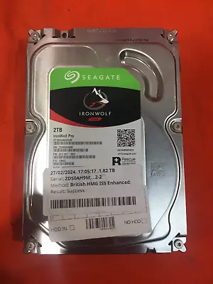 Seagate IronWolf NAS ST2000VN004 Hard Drive 2TB 3.5  SATA HDD SC60 Z52 REF C0 • £36.99