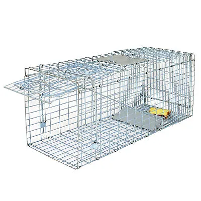 Humane Live Animal Control Metal Trap Cage 32 X12.5 X12  Raccoon Skunk • $32.58