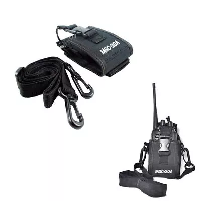 MSC-20A Motorola Kenwood Walkie Talkie Holder Pouch Case Bag 2 Way Radio Black • £4.31