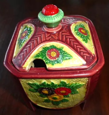 Vintage Japanese Marutomo Ware Preserve Pot. Very Discoloured. • £2.99