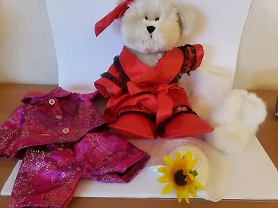 Dress Up Teddy Bear Fancy Satin Lace And Frills Stuffed Blonde Nighty Night Bear • $35.98