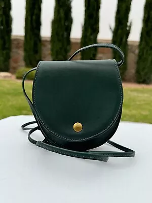 Vintage Coach Horseshoe Belt Bag Crossbody Bottle Green Leather 4857 • $159