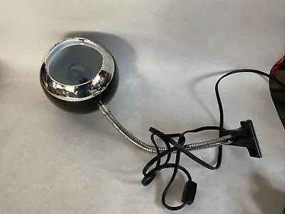 Vintage Headboard Clip Lamp Portable Light Black Chrome Reading 1980s? Flexible • $33.47