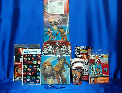 $29.99 • Buy Star Wars Rebels Party Set # 9 Cups Plates Napkins Tablecover Invites Balloon ++
