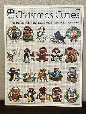 1985 Vintage QP Quality Christmas Cuties 20 Designs Cross Stitch RARE!! Book • $24.99