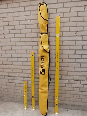 £229.89 • Buy Stabila 96/2 Heavy Duty Spirit Level Triple Set 24  48  & 72  + Carrying Bag