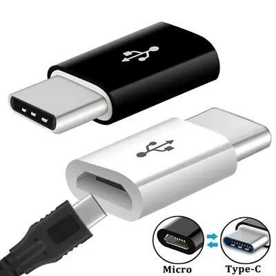 Micro USB To Type C USB C Adapter Converter Fast Charging Data Connector OTG • £4.29