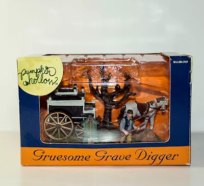 Lemax Pumpkin Hollow Gruesome Grave Digger Cemeter Horse  Drawn Hearse 2005 • $16.99