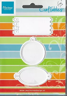 Marianne Designs Craftables. Tags Metal Cutting Die Set. 3 Pieces. • £6