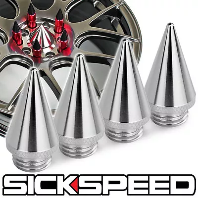 4 Pc Chrome Spikes For Sickspeed Aluminum Extended Tuner Lug Nuts P2 • $9.88