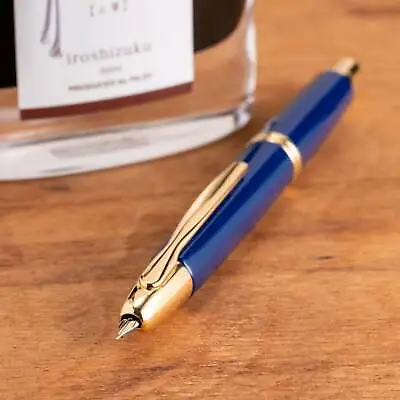 Genuine Pilot Vanishing Point Retractable Fountain Pen Blue & Gold New • $159.95