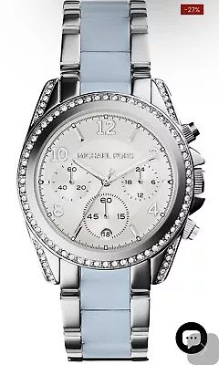 Michael Kors Blair Silver Dial Two Tone Steel Strap Watch For Women - MK6137 • $85