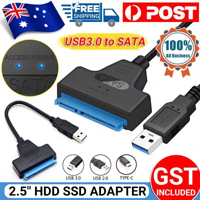 USB 3.0 To Sata 2.5  HDD SSD Adapter Converter Cable For Hard Drive Connector AU • $7.76