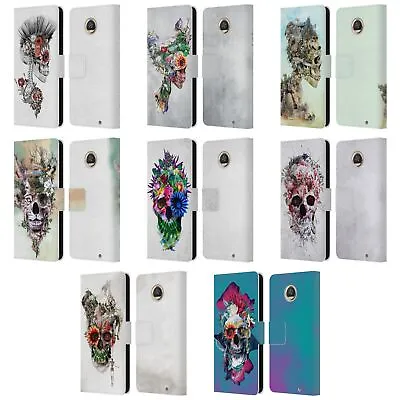 Official Riza Peker Skulls 5 Leather Book Wallet Case Cover For Motorola Phones • $22.95