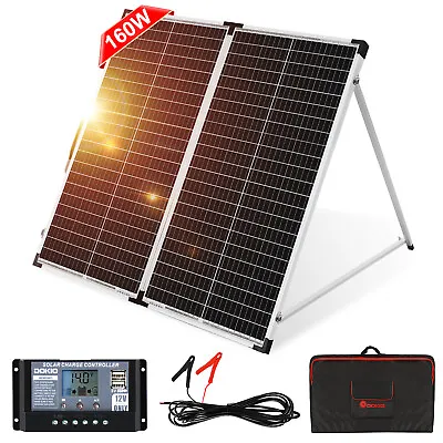 £144.49 • Buy Dokio 150W 12v Foldable Solar Panel For Car Battery/Camper/RV/Home/Garden