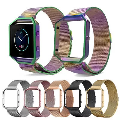 $21.99 • Buy Luxury Mesh Stainless Steel Strap Wrist Band+Metal Frame For Fitbit Blaze Watch