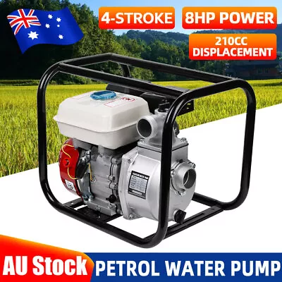 Petrol Water Pump 2  210CC High Flow Water Transfer For Fire Fighting Irrigation • $225.95