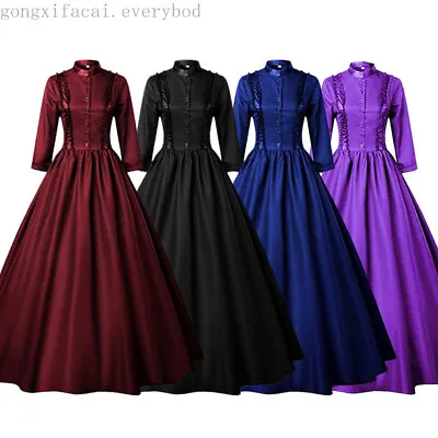  New Gothic Victorian Dress Queen Masquerade Ball Dress Large Lady Party Cosplay • $52.60