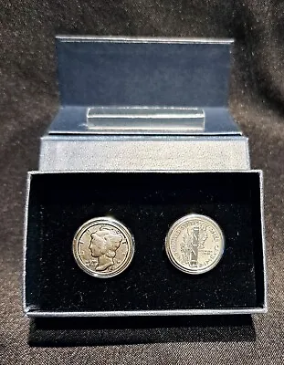 New Rare Brooks Brothers Mercury Dime Vintage Coin Cufflinks Made In USA • $58.55