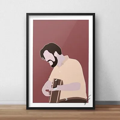 Dave Van Ronk INSPIRED WALL ART Print / Poster Minimal A4 A3 Blues FOLK Dylan  • £26.99