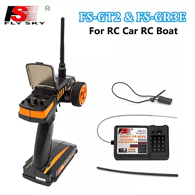 Flysky FS-GT2 2.4G Radio Model RC Transmitter & Receiver Fr RC Car RC Boat Truck • $33.99