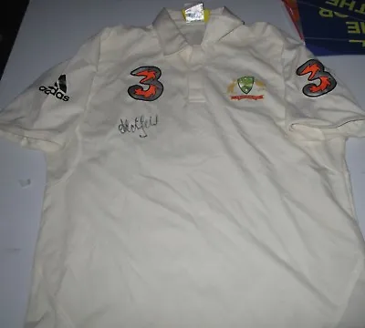 $350 • Buy Adam Gilchrist (Australia) Signed Australian Test Match Official Adidas Shirt