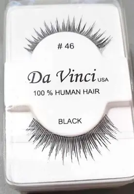 Da Vinci Black 100% Human Hair #46 False Eyelashes 6 Pairs • $12