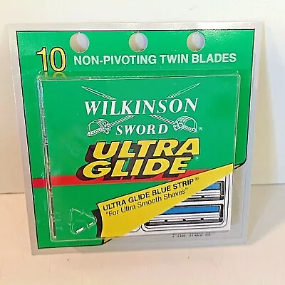 Vintage 1980's NOS Wilkinson Sword ULTRA GLIDE 10 Non-Pivoting Twin Blades Pack • $8.99