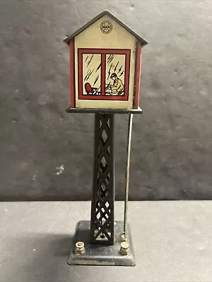 Vintage Marx O-Scale Lighted 413 Switch Switchman Yard Tower Tin Litho Toy Train • $19.50