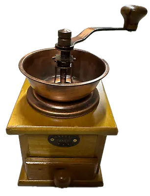 Authentic Wooden Coffee Pepper Grinder Vintage Style Bean Mill • $34.97
