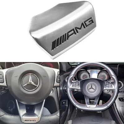 3D Emblem Badge For AMG Steering Wheel Squared Base Nameplate GLC C43 C350 Sedan • $12.99